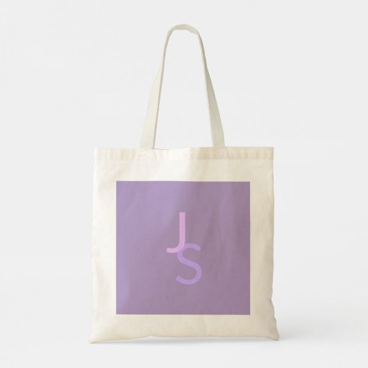 Tote Bag Initiales monogrammes à chevauchement moderne | Po (Dos)