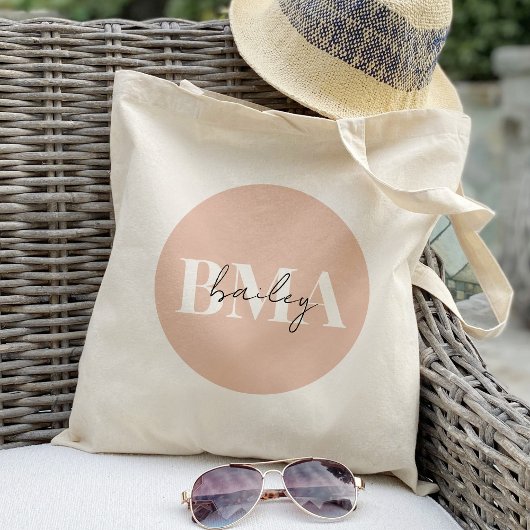 Tote Bag Initiales Monogrammes Chic Personnalisé