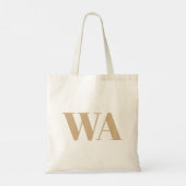 Tote Bag Initiales Monogrammes simples à deux lettres (Dos)