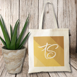 Tote Bag Initiales personnalisées Blocs d'or Budget Fourre-