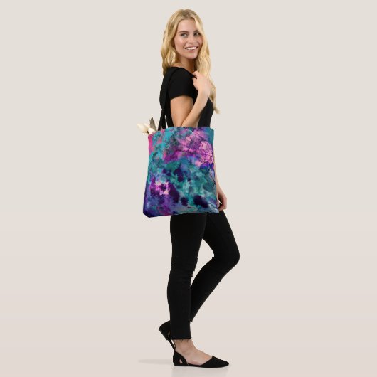 Tote Bag Inky Watercolor Abstract (Sur le modèle)