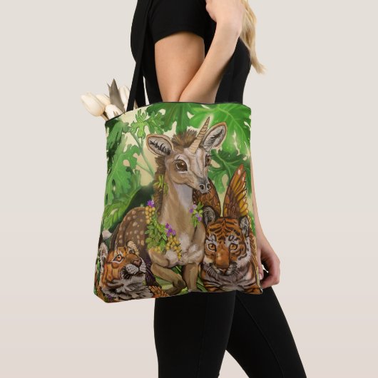 Tote Bag 'Innocence de la nouvelle' licorne (De près)