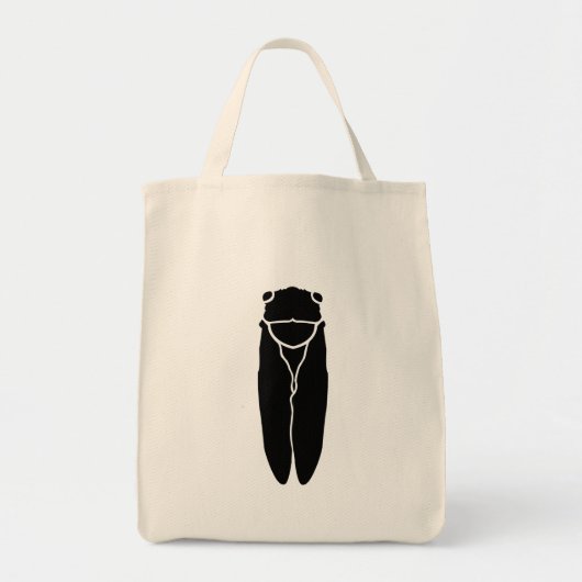 Tote Bag Insecte noir de cigale (Devant)