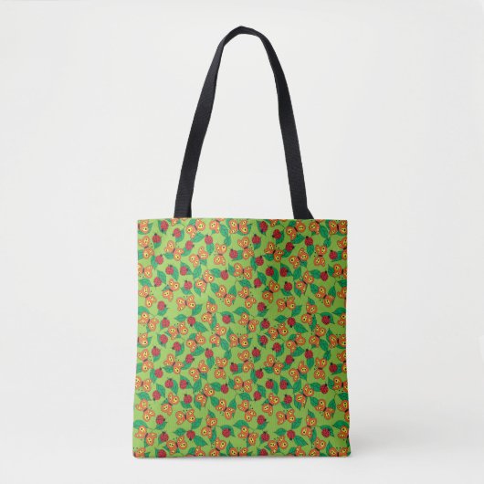 Tote Bag Insectes colorés, papillons et coccinelles (Devant)
