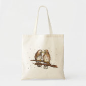 Tote Bag Inséparables de la Buse à queue rouge Noël d'hiver (Devant)