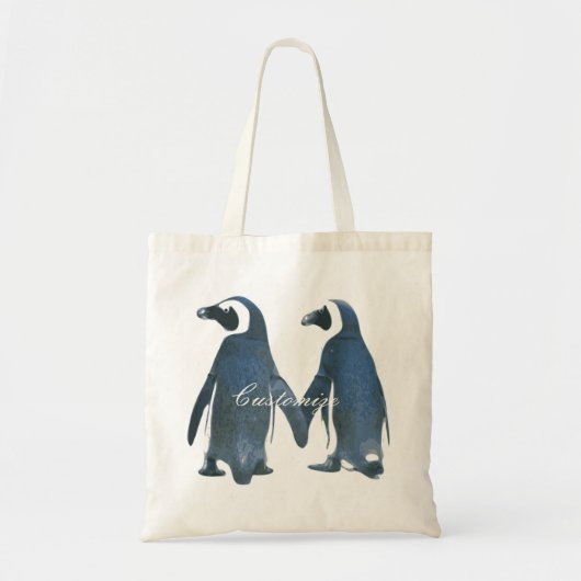 Tote Bag Inséparables Penguin Couple Thunder_Cove (Devant)