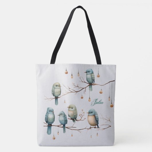 Tote Bag Inséparables rustiques de bois Mariage romantique (Devant)