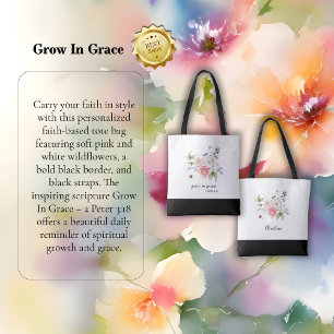 Tote Bag « Inspirant : Croissez dans la grâce » – 2 Pierre 