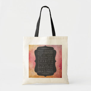 Tote Bag Inspiration courageuse, forte, futée et belle