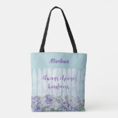 Tote Bag Inspiration de douceur bleu floral (Dos)