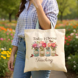 Tote Bag Inspiration Enseignant Cadeau Foi, Espoir, Amour &