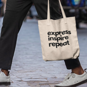 Tote Bag Inspiration Express Répétition Motivationnelle Ins