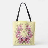 Tote Bag Inspiration Japonaise Sakura Flowers Illustration (Dos)