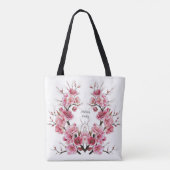 Tote Bag Inspiration Japonaise Sakura Flowers Illustration (Dos)