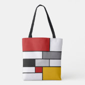 Tote Bag Inspiration mondrienne colorée (Dos)