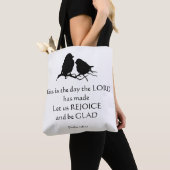 Tote Bag Inspirational Bible Verse Psaume 118:24 Oiseaux (De près)