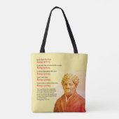 Tote Bag Inspirational HARRIET TUBMAN Continuez À Citer (Dos)