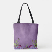 Tote Bag Inspirational Seek God First Purple Floral (Dos)