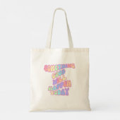 Tote Bag Inspirationnel, Manifestation, Rose, Preppy (Dos)