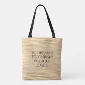 Tote Bag Inspirationnel Rêver est à Voyage ... (Dos)