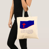 Tote Bag Inspiré du drapeau chrétien (Devant (produit))