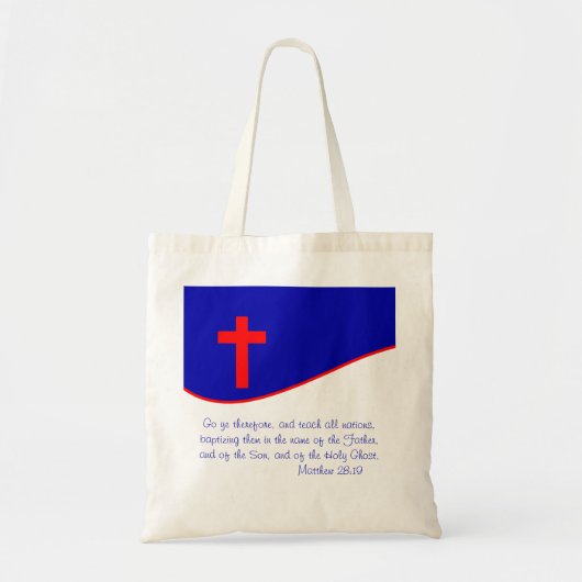 Tote Bag Inspiré du drapeau chrétien (Devant)