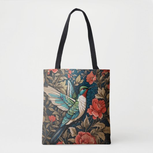 Tote Bag Inspiré par l'élégant colibri William Morris volan (Devant)