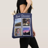 Tote Bag Instagram Photo Navy Blue Large (De près)