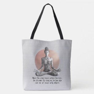 Tote Bag Instructeur de méditation Yoga Reiki Master Lotus 