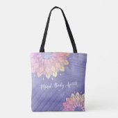 Tote Bag Instructeur de Yoga violet Rose Gold Mandala (Dos)