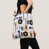 Tote Bag Instruments de musique : aquarelle transparente (De près)