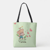 Tote Bag Insupportable douce fille et ours en peluche (Dos)