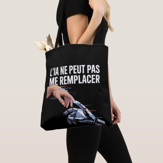 Tote Bag Intelligence artificielle et humains (De près)