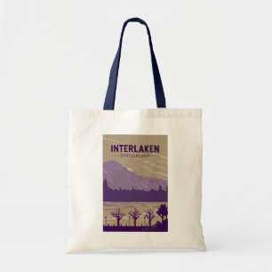 Tote Bag Interlaken Suisse Travel Art Vintage