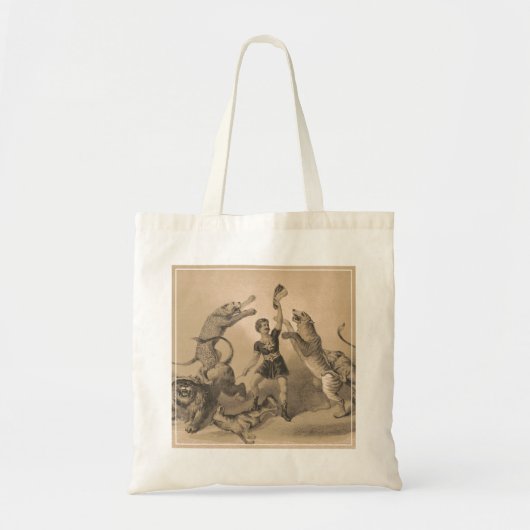 Tote Bag Interprète De Cirque Debout Parmi Les Animaux Vici (Devant)