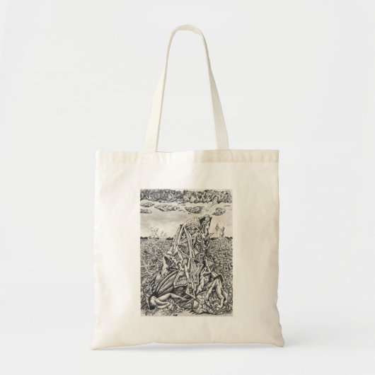 Tote Bag Intimidation, dessin à l'encre de Chine (Devant)
