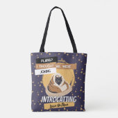 Tote Bag Introcatting Introvert Kitty Vibes Drôle Chat (Dos)