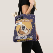 Tote Bag Introcatting Introvert Kitty Vibes Drôle Chat (De près)
