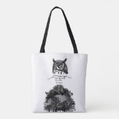 Tote Bag Introvert Empath Owl sagesse illustré citation d'e (Dos)