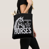 Tote Bag Introverted mais disposé à discuter de chevaux drô (De près)