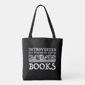Tote Bag Introverted Mais Prêt À Discuter Des Livres (Dos)