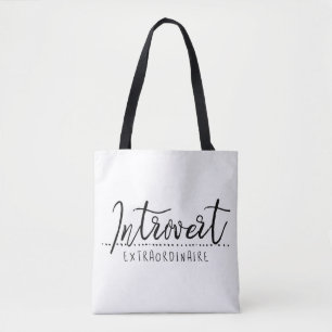 Tote Bag Introvertir la typographie Extraordinaire