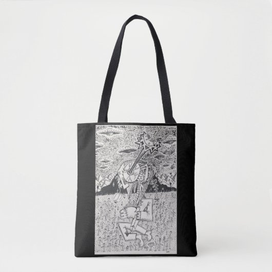 Tote Bag Invasion extraterrestre, ou, L'ensemencement (Devant)