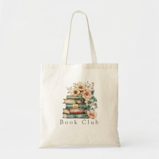 Tote Bag Invitation Floral Book Club