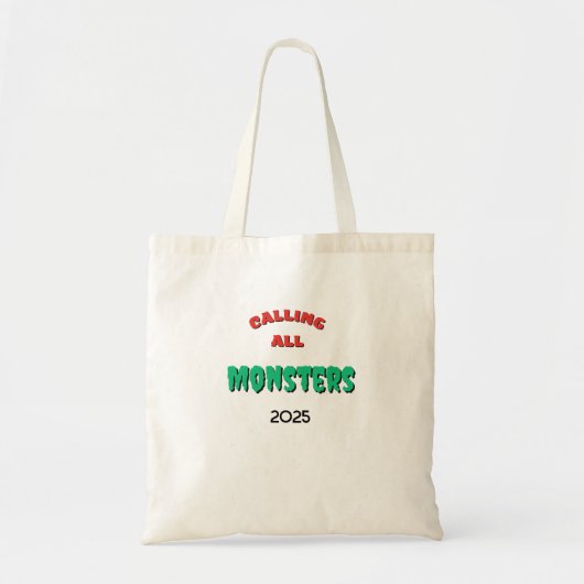 Tote Bag Invocation de tous les monstres pour Halloween ou (Devant)