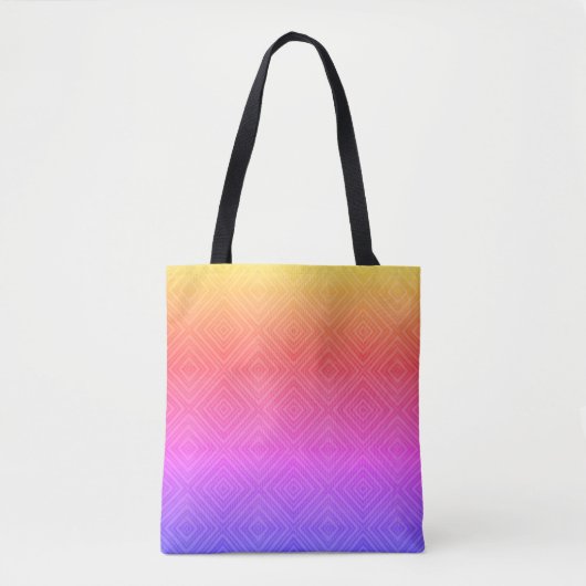 Tote Bag Ipanema Arc-en-ciel Hypnotique Diamant Moderne Pop (Devant)