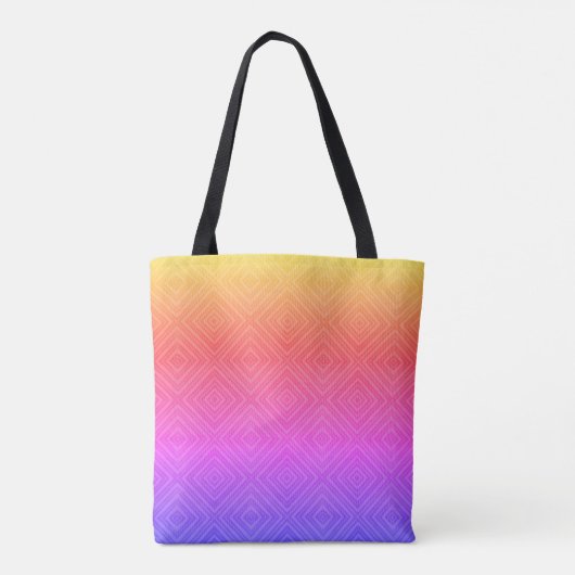 Tote Bag Ipanema Arc-en-ciel Hypnotique Diamant Moderne Pop (Dos)