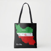 Tote Bag Iran Map with Flag and Emblem (Devant)