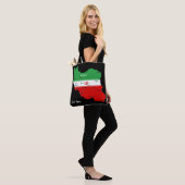 Tote Bag Iran Map with Flag and Emblem (Sur le modèle)