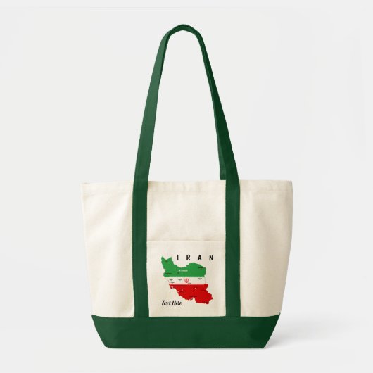 Tote Bag Iran Map with Flag and Emblem (Devant)